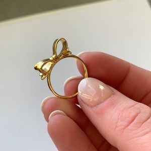 Kate Spade Gold Bow Ring, Size 9